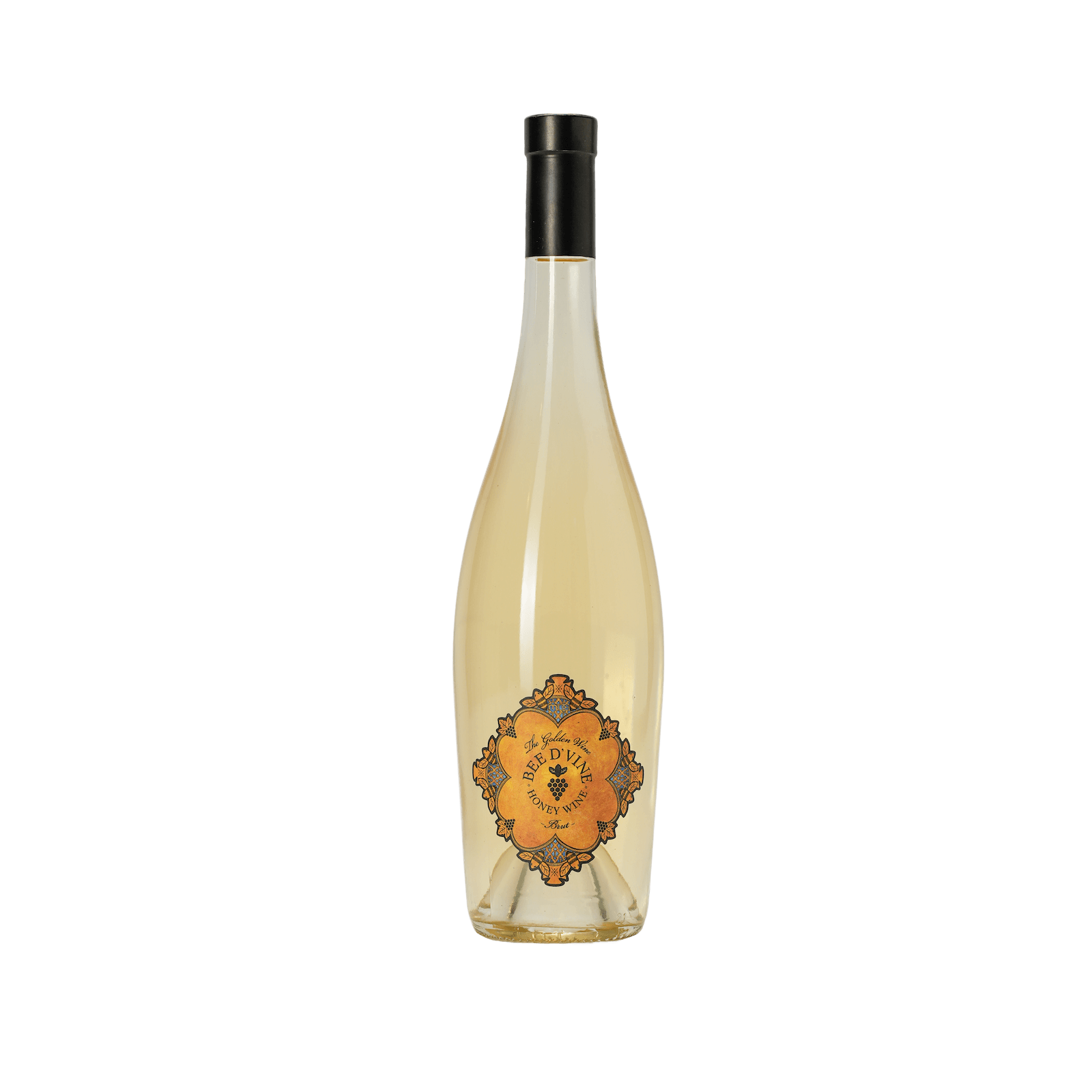 Top down photo of Brut Bee d'Vine dry with nuts, apples, flowers and honey