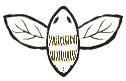Hand drawn bee logo in black & white