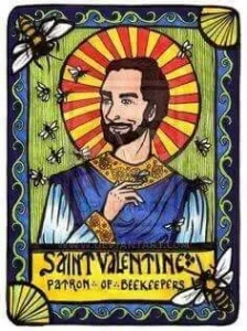 St. Valentine: Patron Saint of Beekeepers pictures with bees