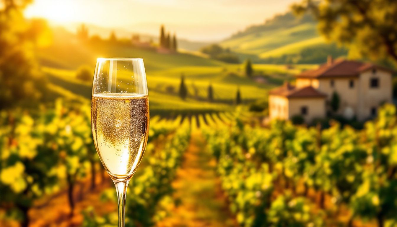 Sparkling Moscato wine from the Asti Province of Italy