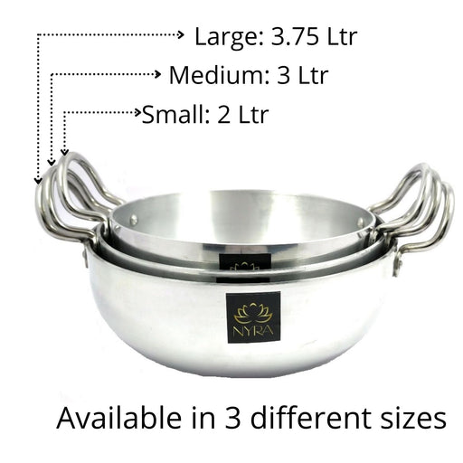 Aluminium Induction Base Kadhai 