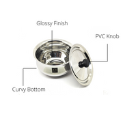 Stainless Steel Pulao Handi with Lid and PVC Knob – Cooking Handi