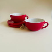 Scarlet Sip Latte Cup Saucer Set 320ml