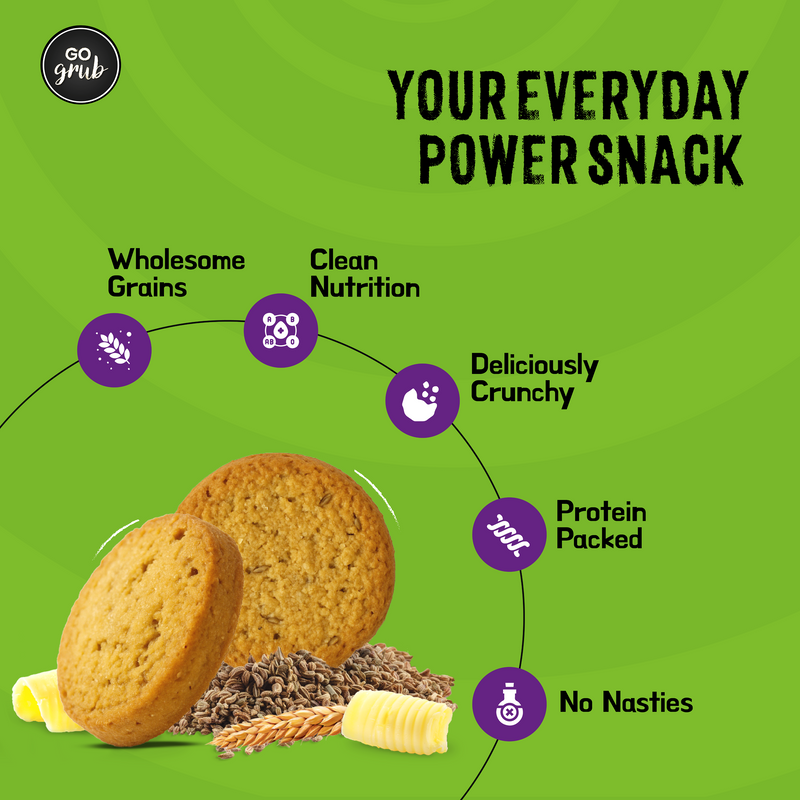 Atta Jeera Cookies - Whole Wheat Cumin Cookies | No White Flour, High-Protein
