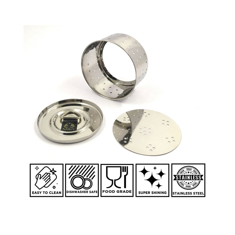 Stainless Steel Round Paneer Mould & Press Set  – Kitchen Utensil