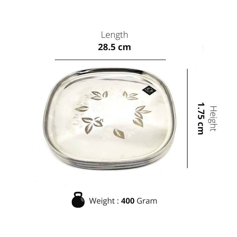 Stainless-Steel Full-Size Lunch/Dinner Plates  – Kitchen Utensil