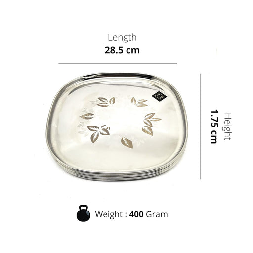 Elegant Stainless Steel Quarter Plates Set– Kitchen Utensil