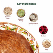 Natible Sprouted Protein and Millet Chilla Mix Variety Pack - Beetroot & Masala Flavor – Savory Indian Pancake Mix (7.05 oz)