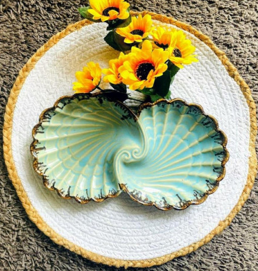 Bleu Ciel Ceramic Serving Platter