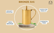 Pure Bronze (Kansa) Water Jug with Lid – Kitchen Utensil
