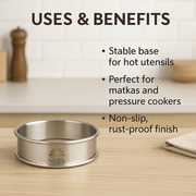 Stainless Steel Round Hot Pot Stand, Matka Ring for Kitchen – Kitchen Utensil