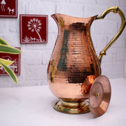 Copper Water Curved Jug: Traditional Design ‰ÛÒ Copper Water Jug