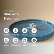 Aqua Bliss Snack Plates Ceramic Kitchenware