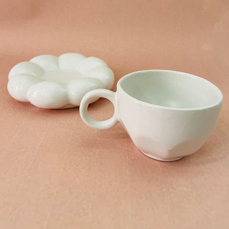The Blossom Tea Cup Saucer White