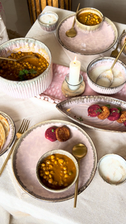 The Roseate Ceramic Dinnerware Set For 6