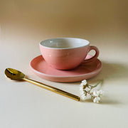 The Blush Pink Cappucino Cup Saucer Set
