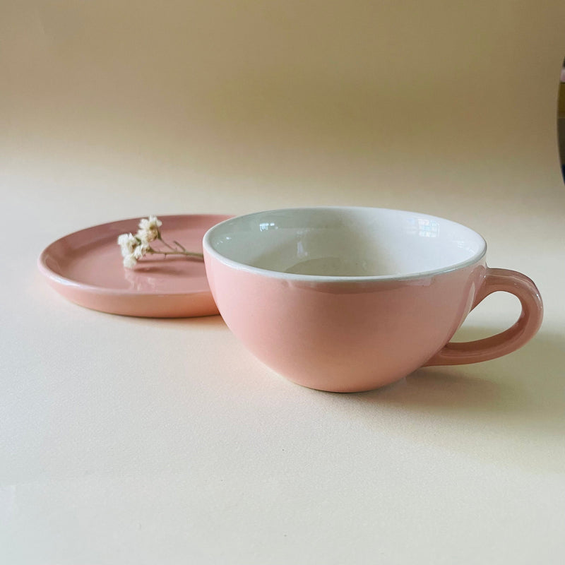 The Blush Pink Cappucino Cup Saucer Set