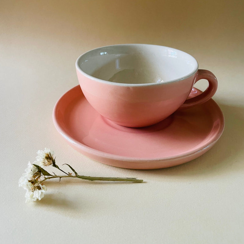 The Blush Pink Cappucino Cup Saucer Set
