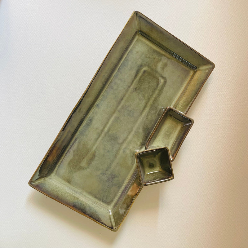 The Verdant Elongated Ceramic Serving Platter