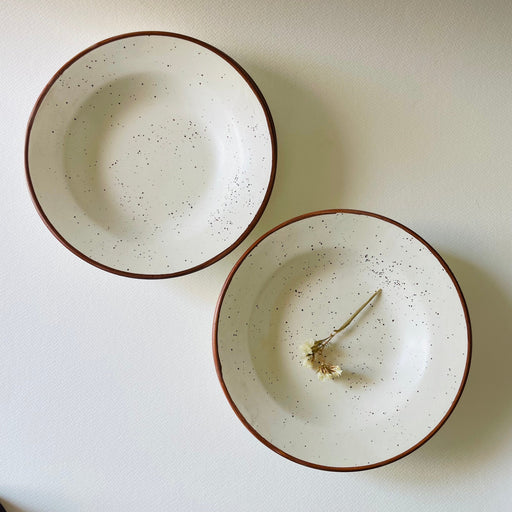 Petite Crema Pasta Plate 7 Inches Pack Of 4