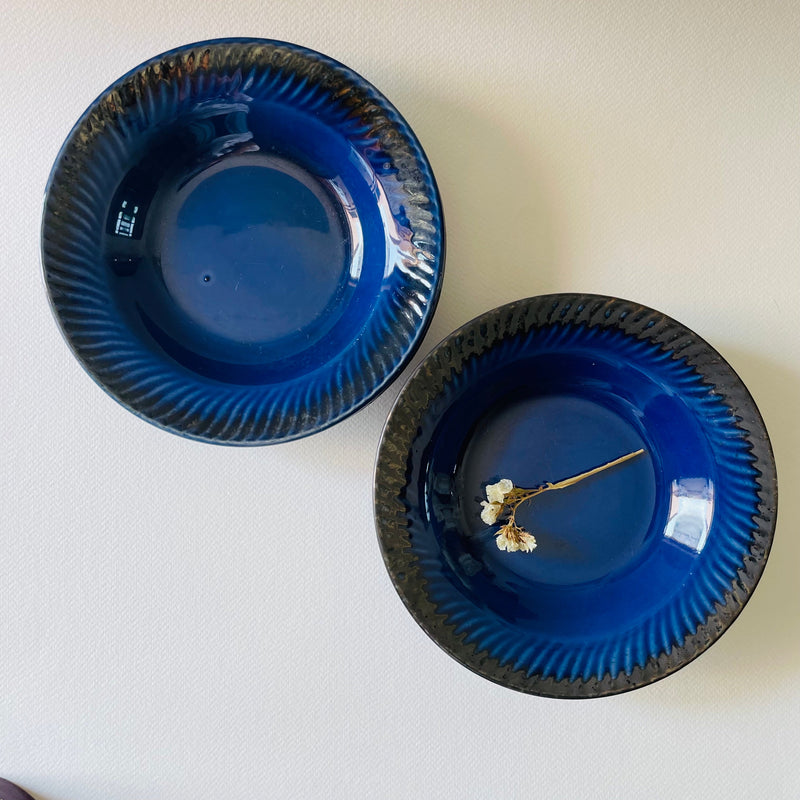 Petite Deep Bleu Pasta Plate 7 Inches Pack Of 4