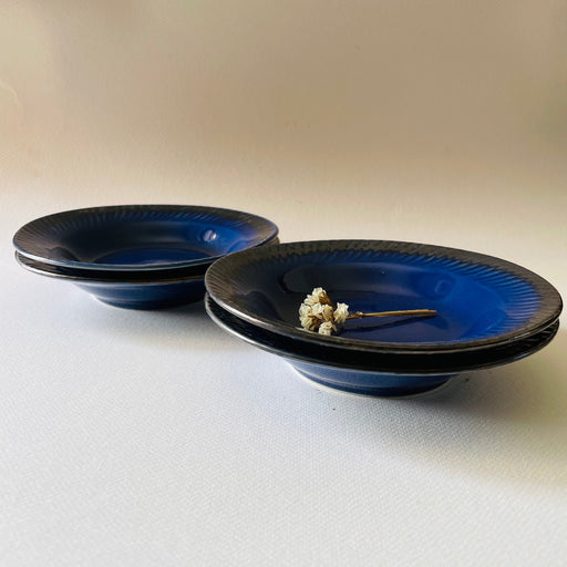 Petite Deep Bleu Pasta Plate 7 Inches Pack Of 4