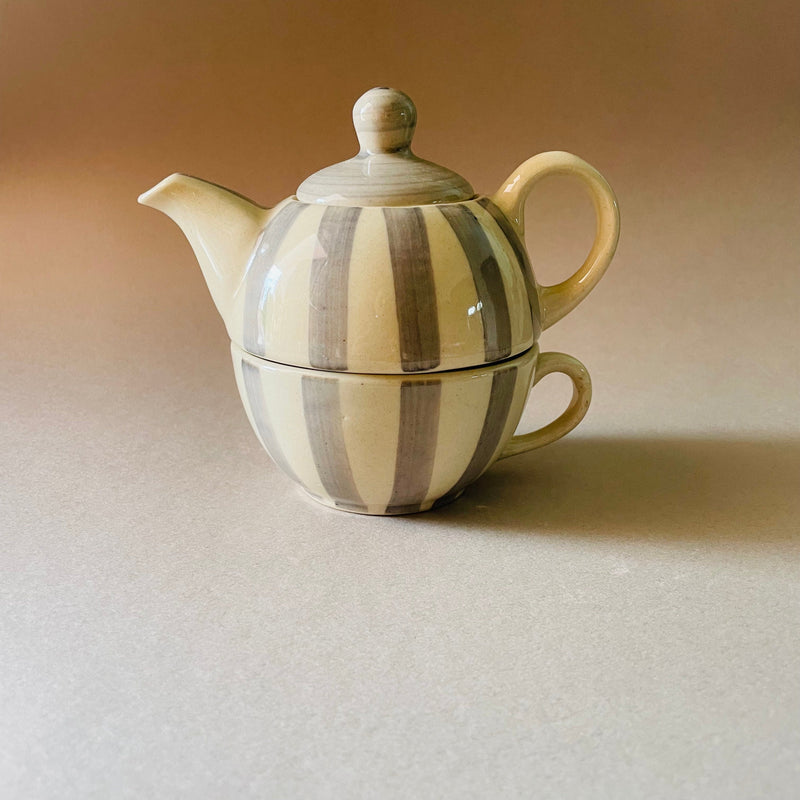 Grey White Tee Pot Set