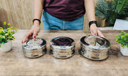 Stainless Steel Round Dibbi/Dabba – Kitchen Utensil