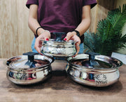 Stainless Steel Biryani Handi with Lid and PVC Knob - Cooking Handi – Cooking Handi