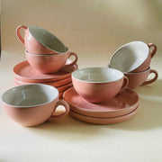 The Blush Pink Cappucino Cup Saucer Set