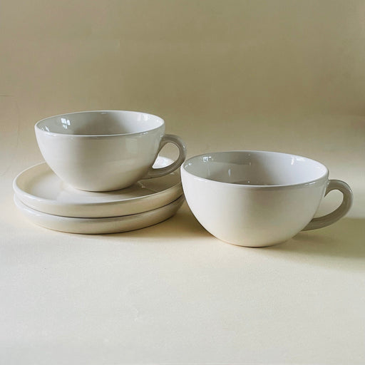 The Blanche Cappucino Cup Saucer Set 240Ml Ceramic Kitchenware