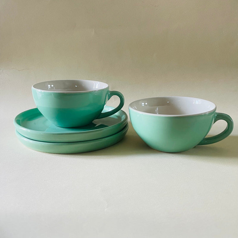 Verdant Sip Latte Cup Saucer Set 320ml