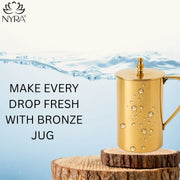 Pure Bronze (Kansa) Water Jug with Lid – Kitchen Utensil