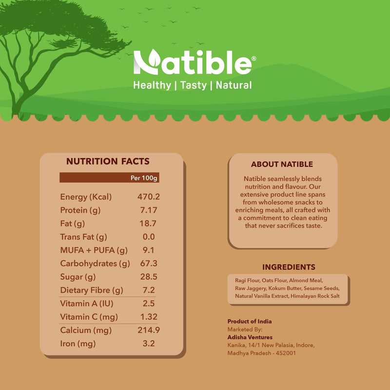 Natible Variety Pack Pack of Cookies (2 Flavours) – Wholesome Snack Cookies