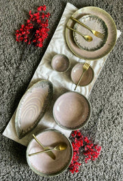 The Roseate Ceramic Dinnerware Set For 8