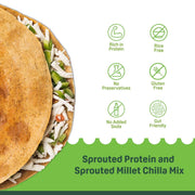 Natible Sprouted Protein and Sprouted Millet Chilla Mix Variety Pack- Peri Peri Flavor – Savory Indian Pancake Mix (7.05 oz)
