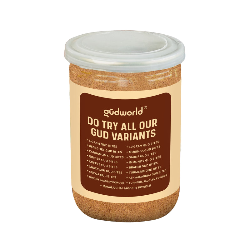 Gudworld Superfine Jaggery Powder – Unrefined Cane Sugar Alternative (10.58 oz)