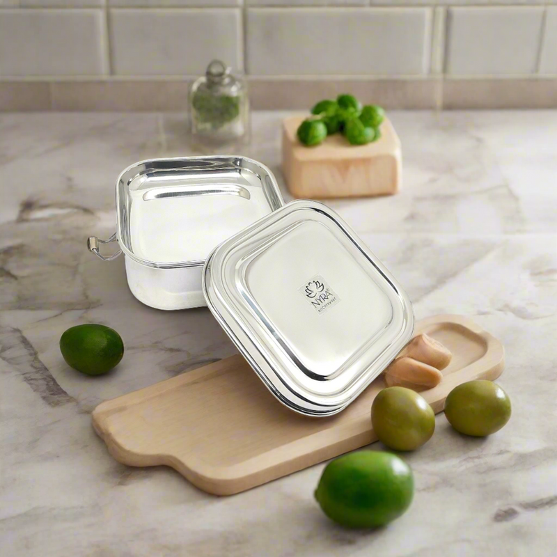 Stainless Steel Double Decker Lunch Box – Storage Container