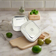 Stainless steel Double Decker tiffin box – Kitchen Utensil