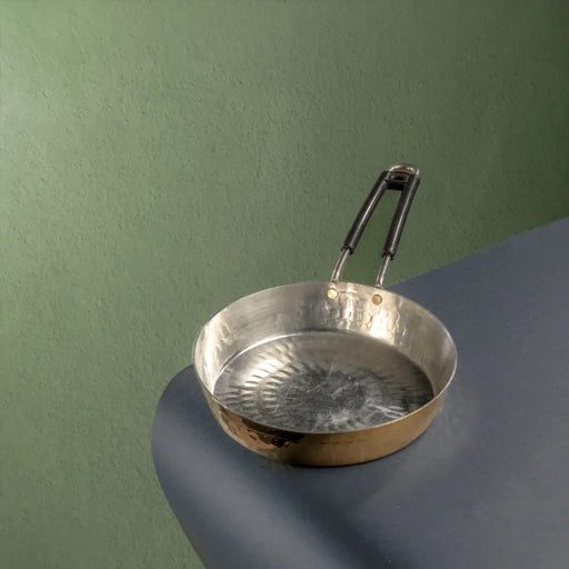 Brass Fry Pan with Heat Resistant long handle ‰ÛÒ Cooking Pan