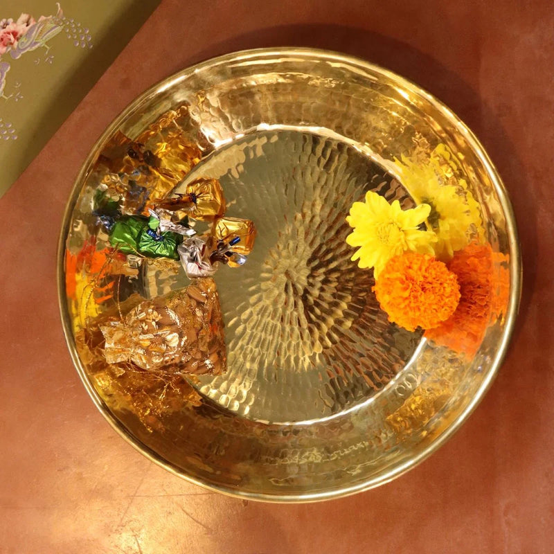 Brass Paraat Large Without Tin Coating (From Jandialaguru) ‰ÛÒ Brass Dough Plate