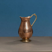 Copper Water Curved Jug: Traditional Design with 4 Glasses – Copper Water Jug