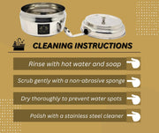 Stainless Steel Ghee/0il Pot Storage Container with Spoon – Cooking Spoon