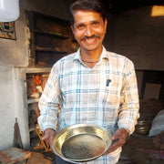 Rakesh Ji Ka Brass Paraat - Medium 10" (Without Tin Coating) ‰ÛÒ Brass Dough Mixing Plate