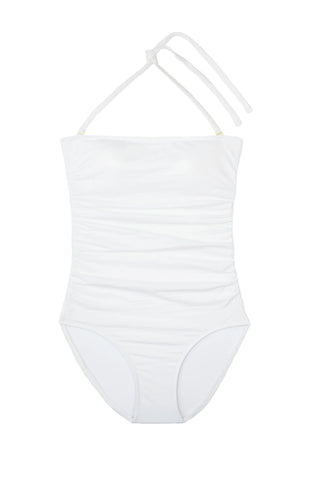 helen jon classic bandeau one piece textured white 5