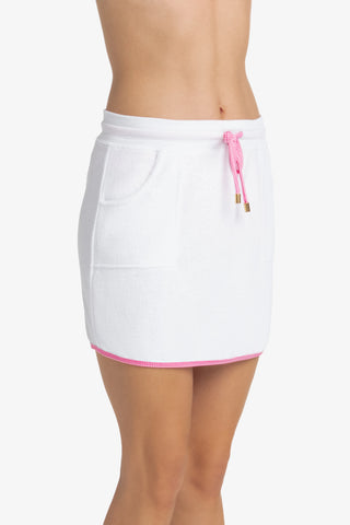 Courtney Skirt Terry Cover-Up  |  Pink Gingham