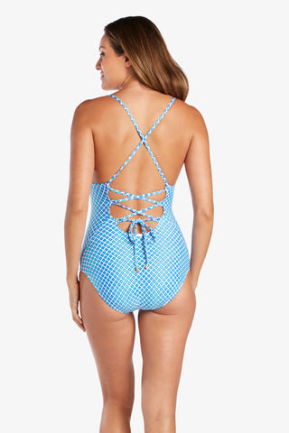 helen jon lattice back one piece ombre geo 2