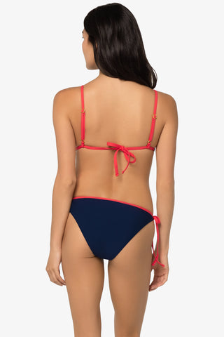 String Bikini Bottom With Binding  |  Ginger Navy