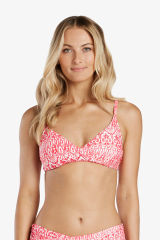 helen jon shirred crossover bra island batik pink 1