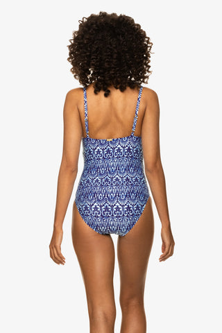 helen jon wrap one piece island batik navy 2
